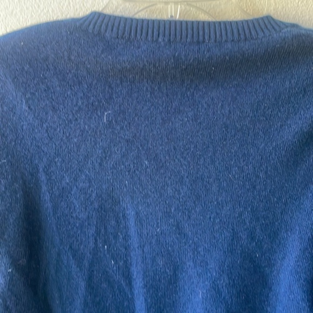 Enzo Montanari sweater 100% Cashmere blue v neck size Small Softgirl - Picture 7 of 11